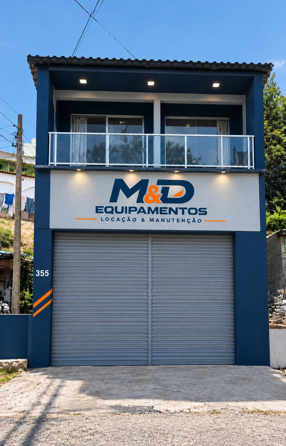 Fachada da M&D Equipamentos em Rio Grande da Serra